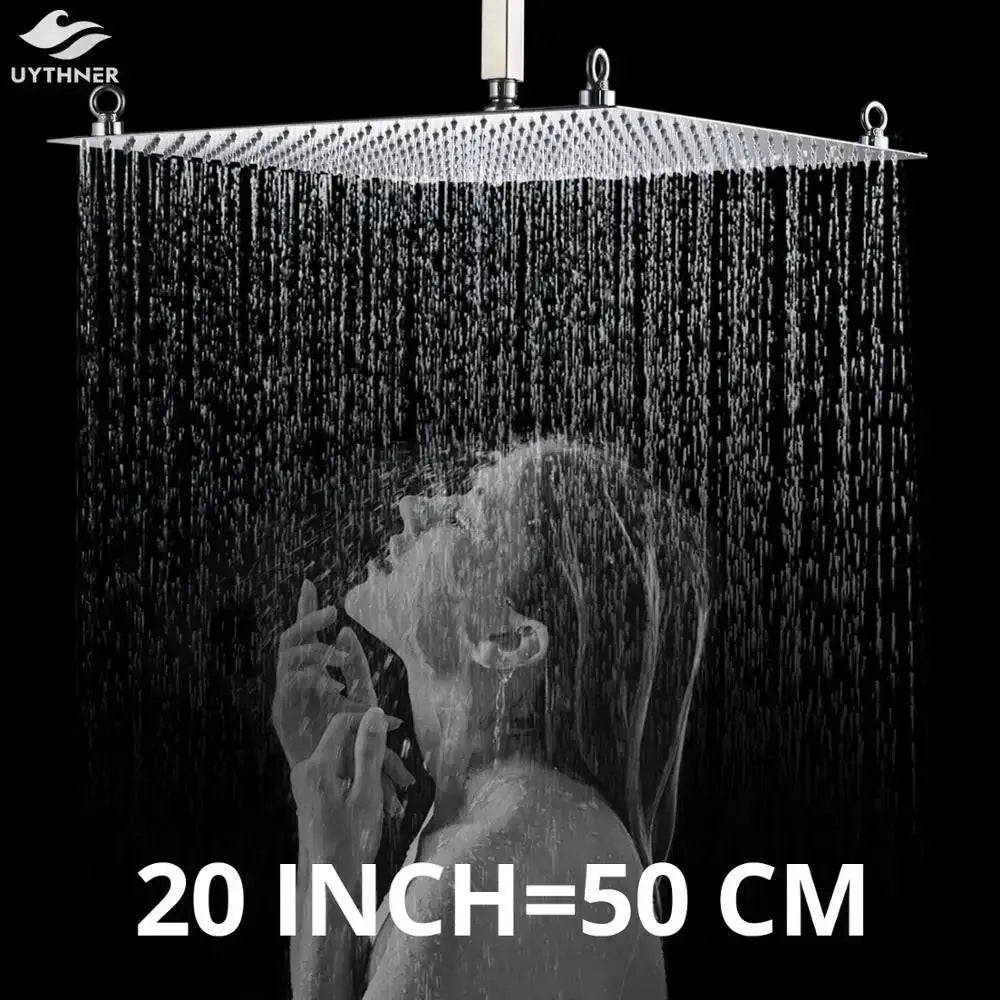 Chrome Square Shower Head Stainless Steel