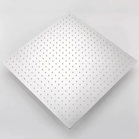 Chrome square shower head with ultrathin stainless steel panel and dotted nozzle grid on Tampa Home & Garden Store