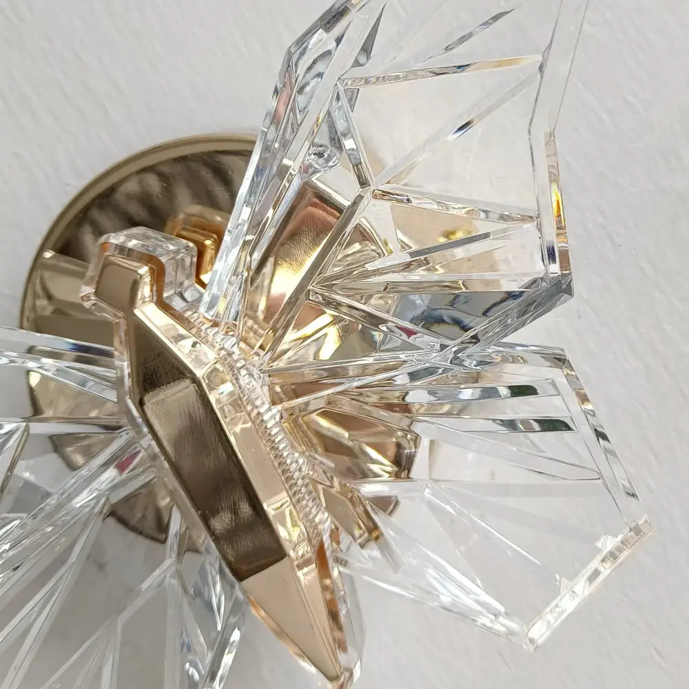 Gold butterfly Nordic LED wall lamp Decorbites crystal facets on Tampa Home & Garden Store