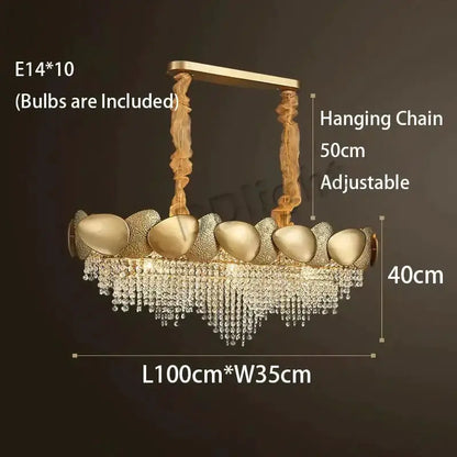 Luxury gold crystal LED ceiling chandelier for living room by Decorbites, gold finish with crystals on Tampa Home & Garden Store