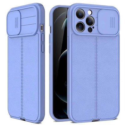 Lux Leather Black Shockproof Case for iPhone