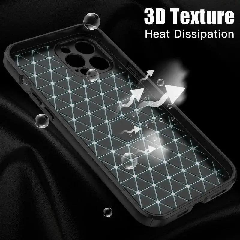 Lux Leather Black Shockproof Case for iPhone