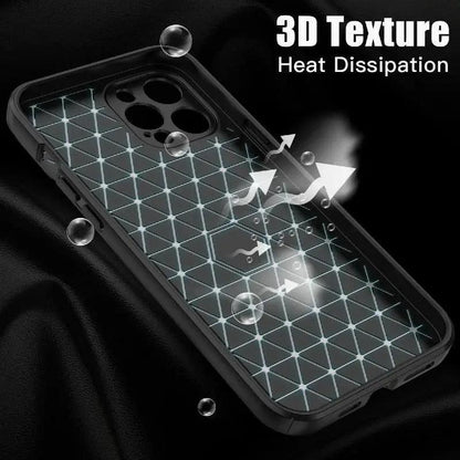 Lux Leather Black Shockproof Case for iPhone
