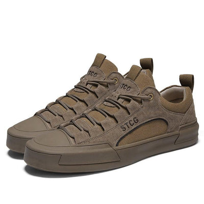 Mens Comfortable Leather and the Lace Sneakers