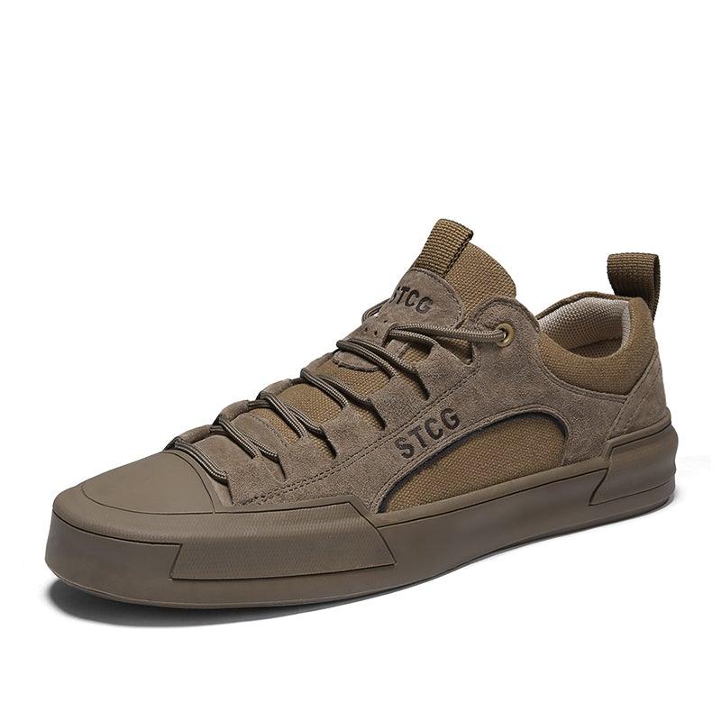 Mens Comfortable Leather and the Lace Sneakers