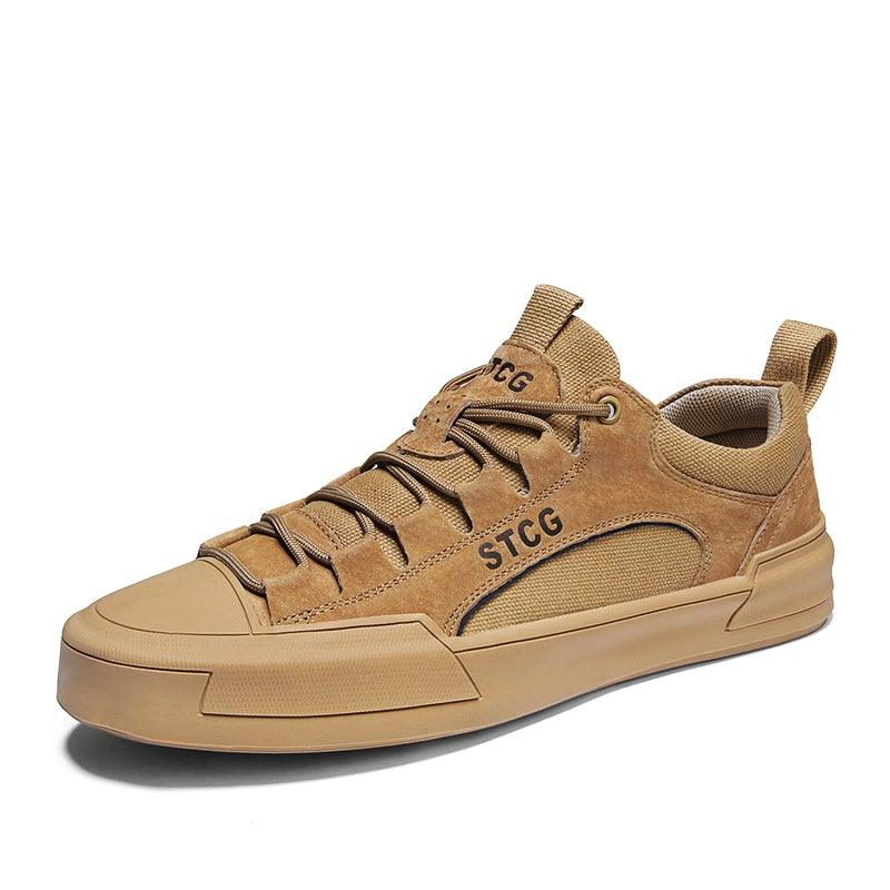 Mens Comfortable Leather and the Lace Sneakers