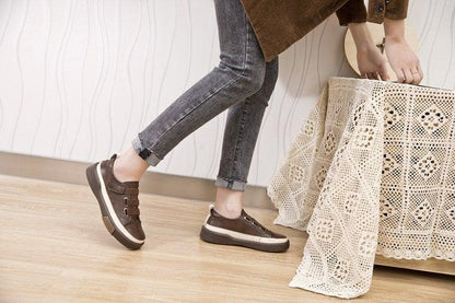 Genuine Leather Women's Sneakers and Flats