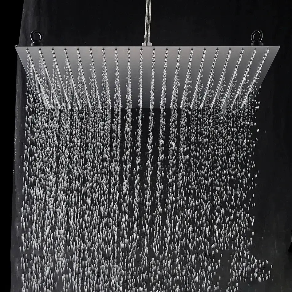 Luxury Matte Black Rainfall Shower Head 20 Inch