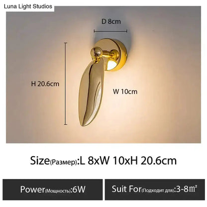 Luxury Seagull Wall Lamp for Bedroom Living Room
