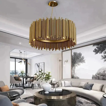 Chandelier Decorbites luxury modern round gold radial pendant light for living room on Tampa Home & Garden Store