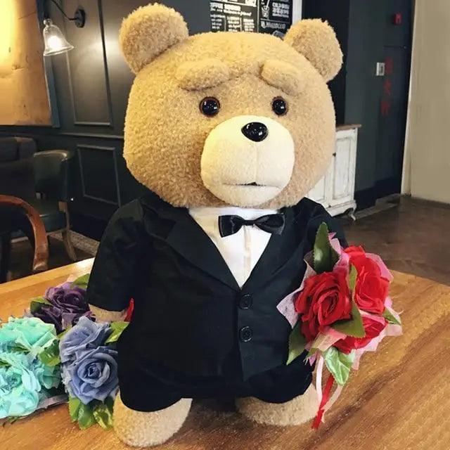 Cute Apron Teddy Bear Plush and Soft Pillow