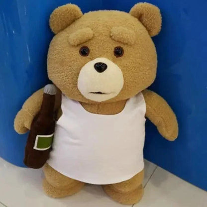 Cute Apron Teddy Bear Plush and Soft Pillow