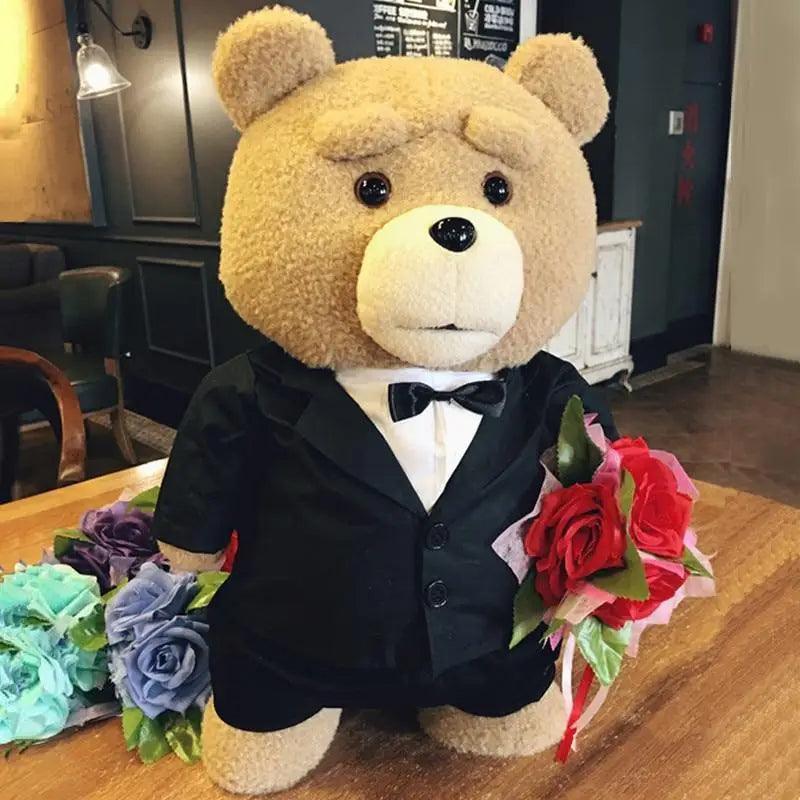 Cute Apron Teddy Bear Plush and Soft Pillow