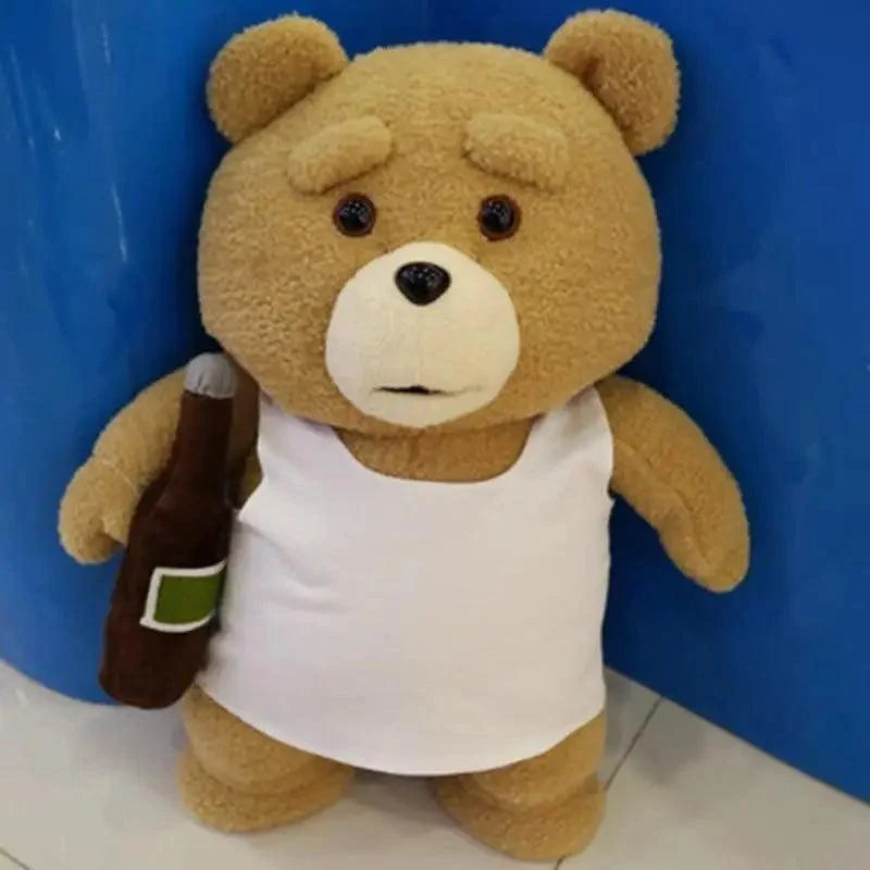 Cute Apron Teddy Bear Plush and Soft Pillow