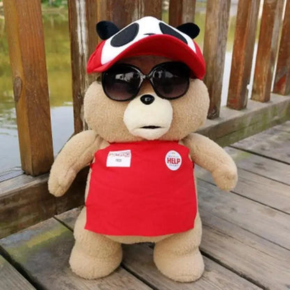 Cute Apron Teddy Bear Plush and Soft Pillow