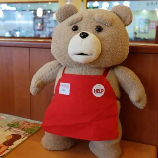Cute Apron Teddy Bear Plush and Soft Pillow