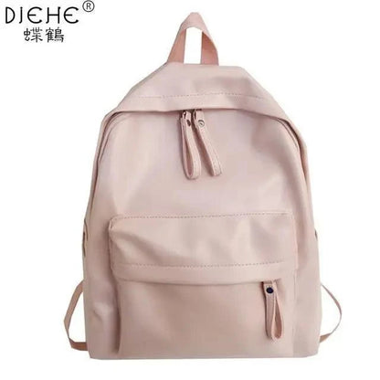 Stevvex pink PU leather backpack with front zip pocket and top handle for teens on Tampa Home & Garden Store