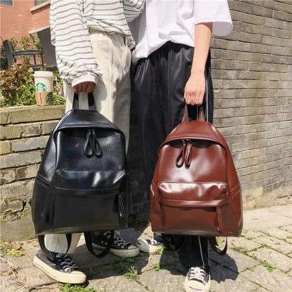 Stevvex PU leather backpacks, luxury modern design, two backpacks in black and brown on Tampa Home & Garden Store