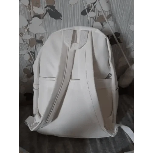 Backpack Stevvex white PU leather, large capacity school and travel bag on Tampa Home & Garden Store