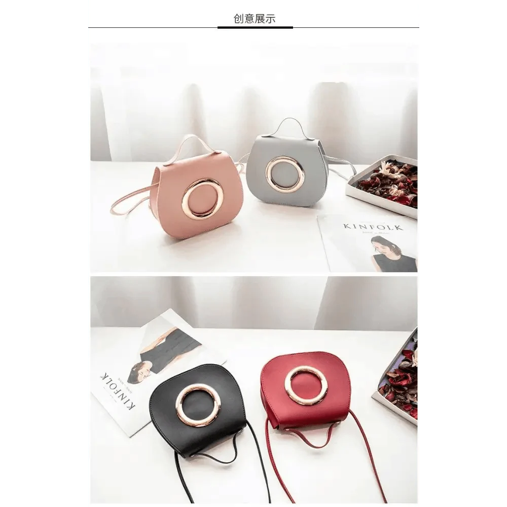 Luxury PU leather crossbody shoulder bag set by Stevvex in pink gray black red (4 pcs) on Tampa Home & Garden Store