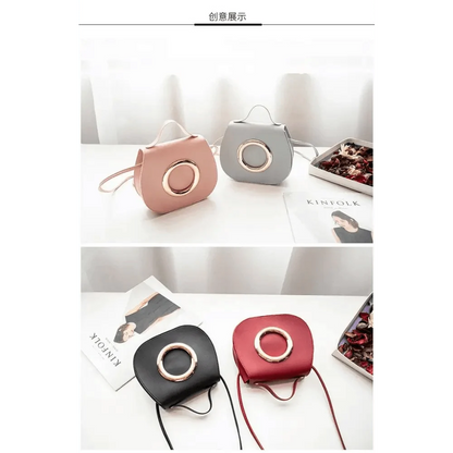 Luxury PU leather crossbody shoulder bag set by Stevvex in pink gray black red (4 pcs) on Tampa Home & Garden Store