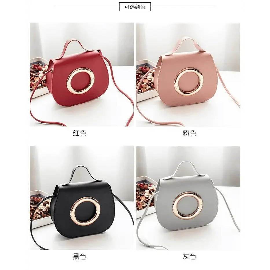Luxury Sizzling PU Leather Crossbody Bag by Stevvex in red, pink, black, gray with ring accent on Tampa Home & Garden Store