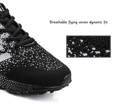 Luxury sport mens sneakers Stevvex ST85SH3544KTF black knit mesh upper non-slip sole on Tampa Home & Garden Store