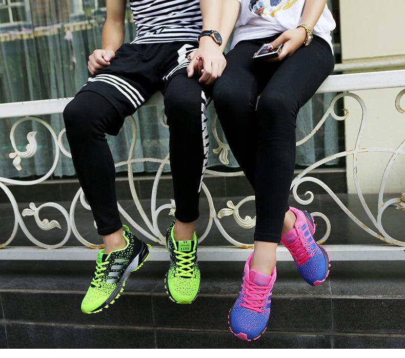 Stevvex sneakers neon green mesh running shoes and pink-blue mesh shoes, two pairs shown on Tampa Home & Garden Store