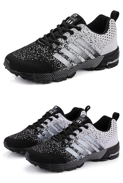 Stevvex men's luxury sport sneakers breathable mesh black/gray, 2 pairs on Tampa Home & Garden Store