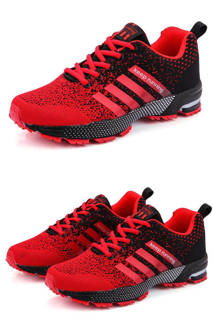 Stevvex men's sport sneakers red/black mesh breathable non-slip outsole on Tampa Home & Garden Store