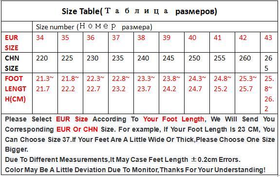 Stevvex ST85SH3001WFB women sandals size table with EUR/CHN sizes and foot lengths on Tampa Home & Garden Store