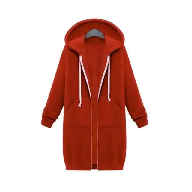 Women's Winter Hooded Jacket With Pockets