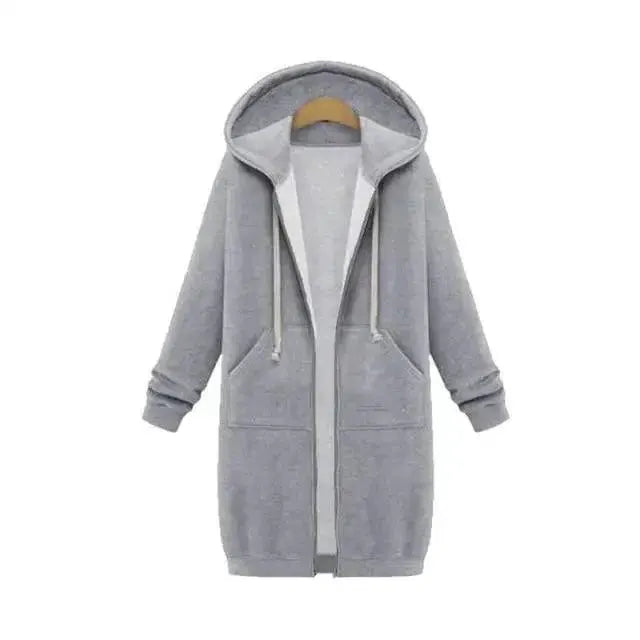 Women's Winter Hooded Jacket With Pockets