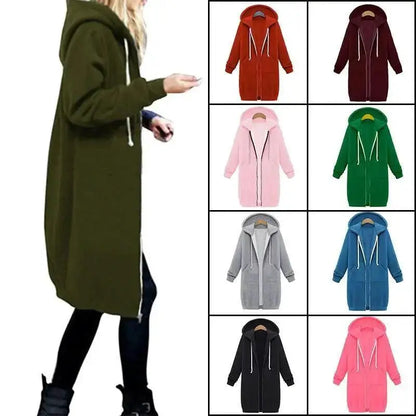 Women's Winter Hooded Jacket With Pockets