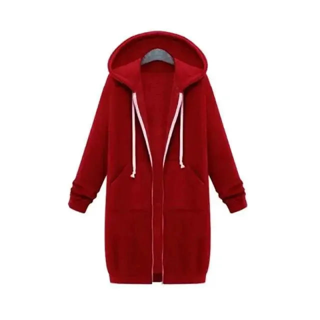 Women's Winter Hooded Jacket With Pockets