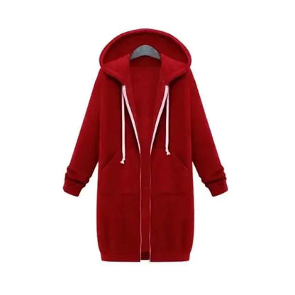 Women's Winter Hooded Jacket With Pockets