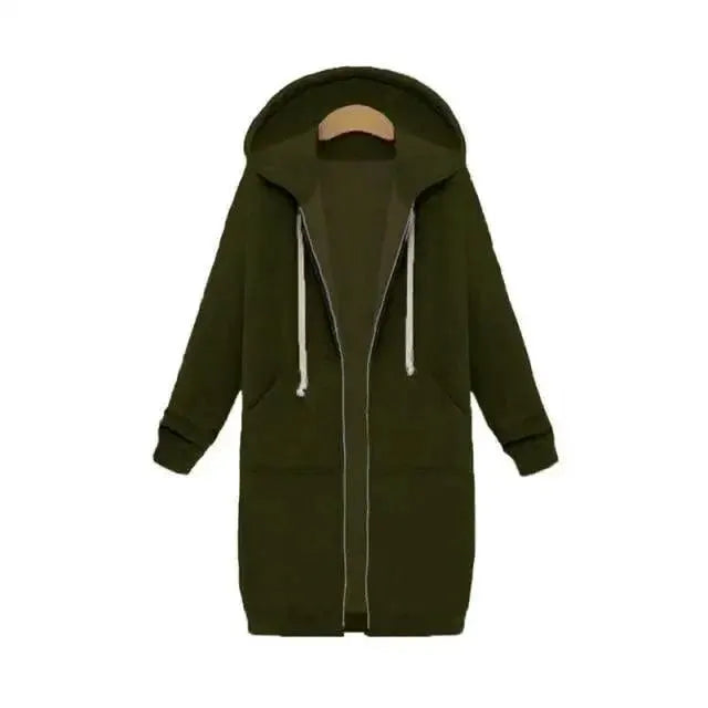 Women's Winter Hooded Jacket With Pockets