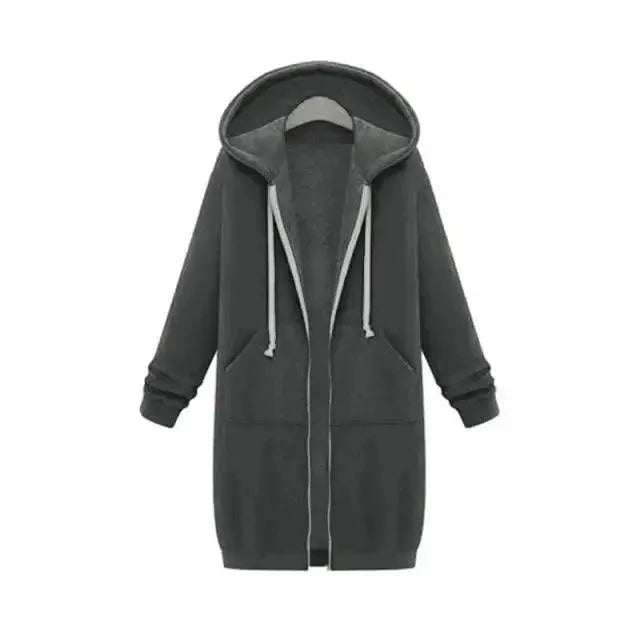 Women's Winter Hooded Jacket With Pockets
