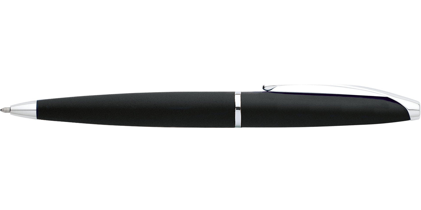 ATX Basalt Black Ballpoint Pen by A.T. Cross with black textured body and chrome accents on Tampa Home & Garden Store