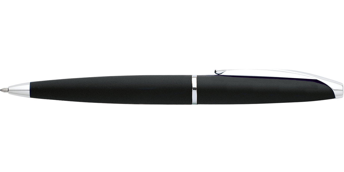 ATX Basalt Black Ballpoint Pen by A.T. Cross with black textured body and chrome accents on Tampa Home & Garden Store