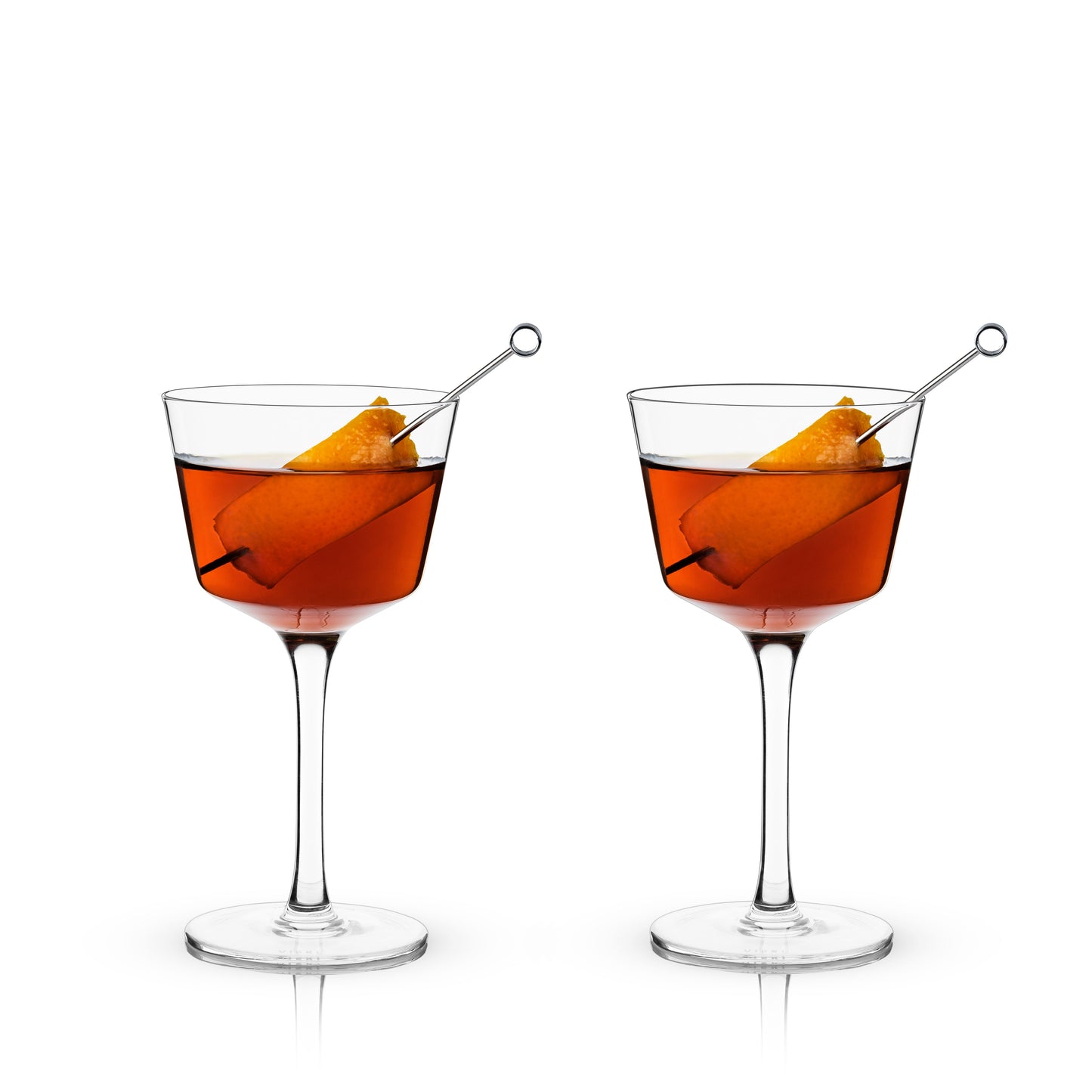 Raye Angled Crystal Nick and Nora Cocktail Glass