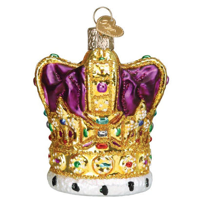 Adorno de cristal con forma de corona de rey