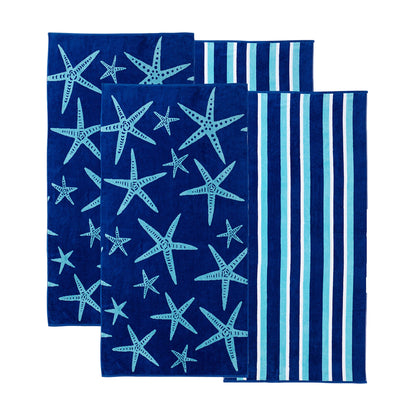 Velour Cotton Beach Towels and Maui Two Pack