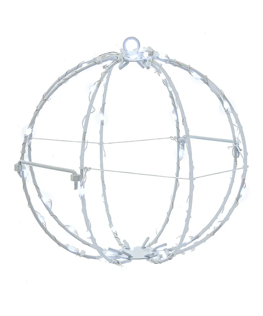 Cool White LED Foldable Metal Sphere - 6 Inch - Tampa Home & Garden Store