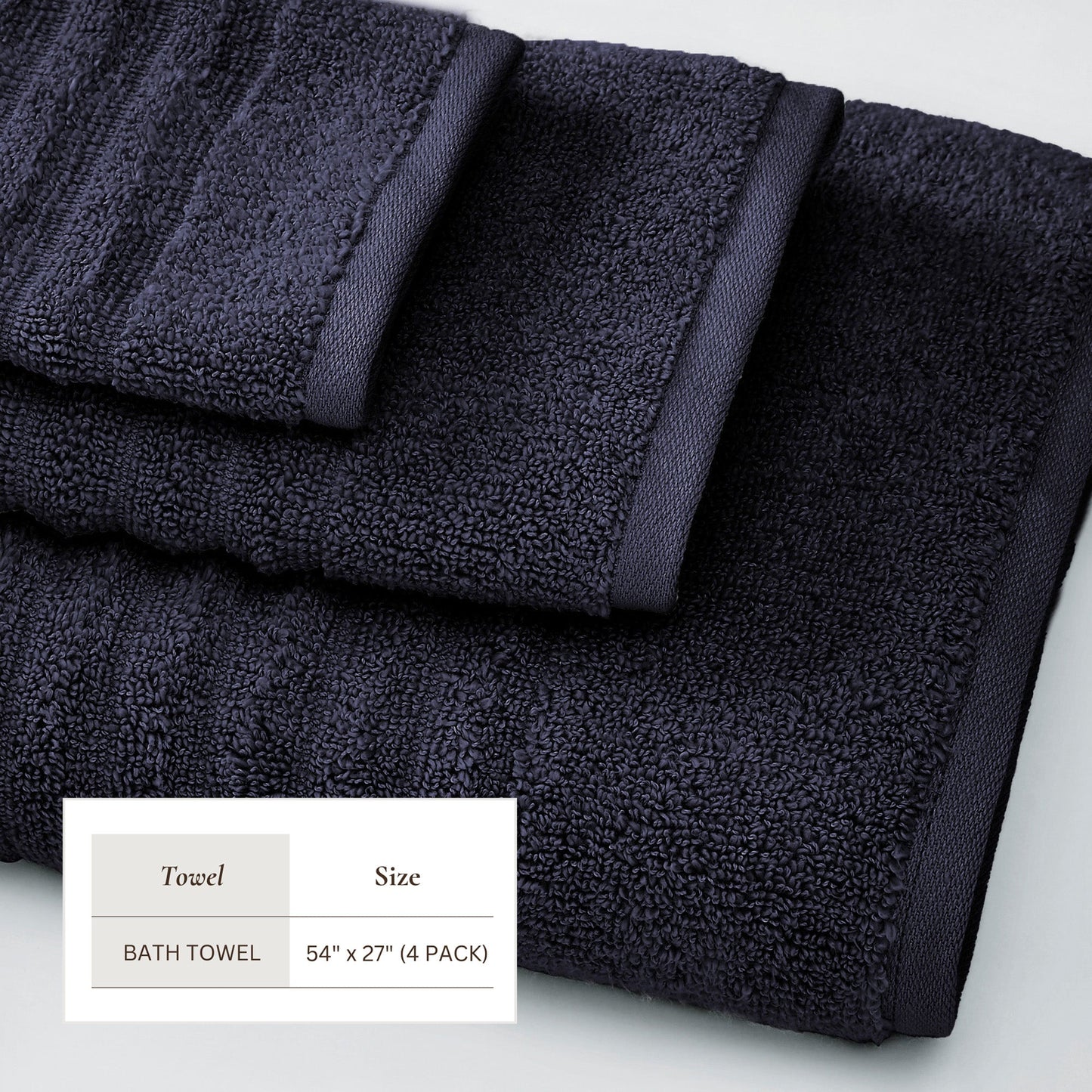 Luxury Combed Cotton and Ribbed Bath Towels