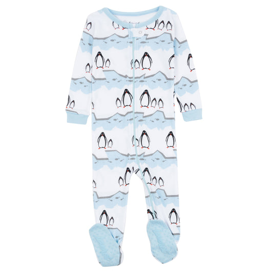 Kids Footed Cotton Pajama Penguin  -