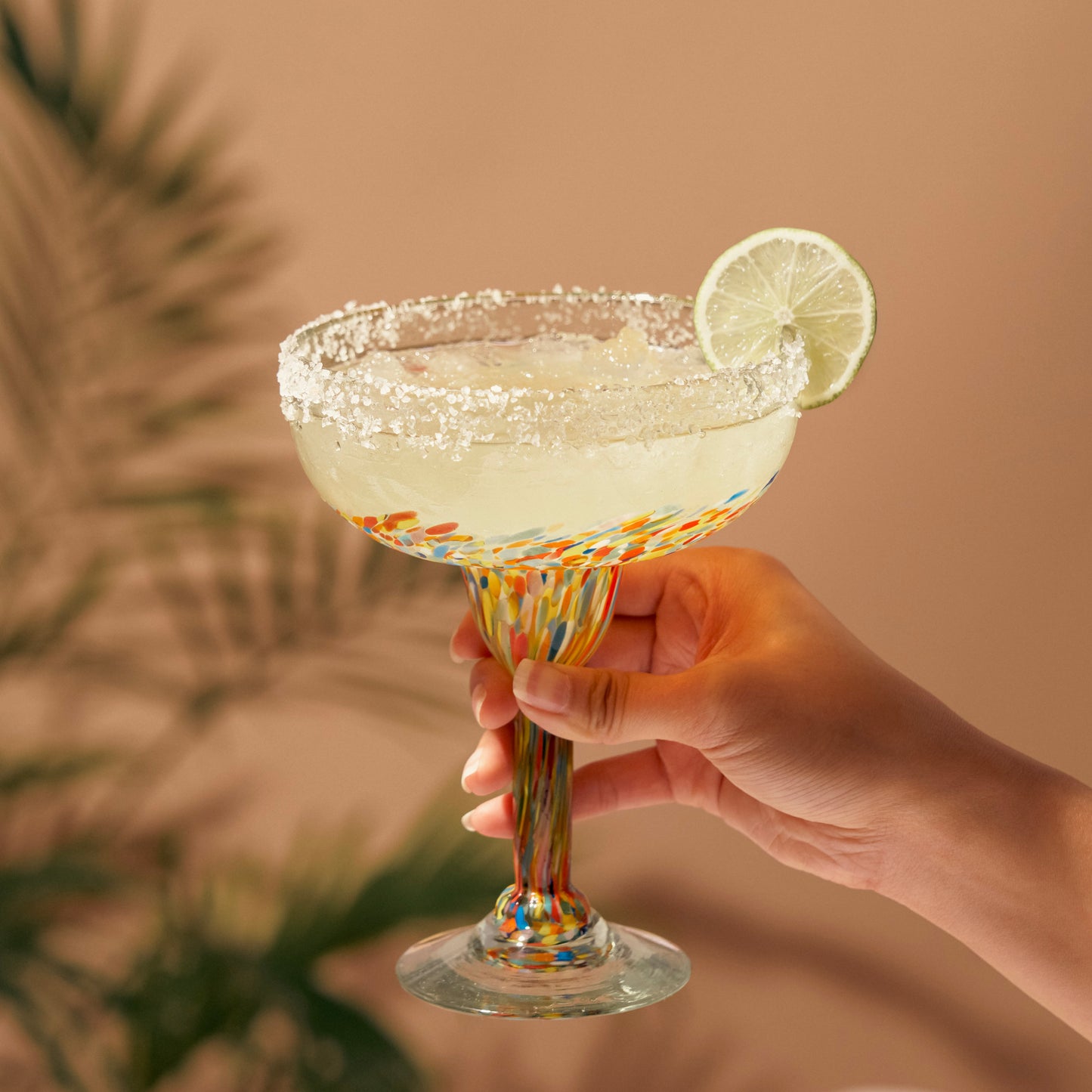 Set of Two Handblown Mexican Margarita Glasses
