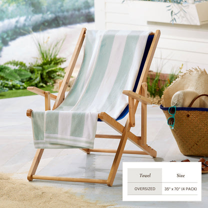 Striped Cabana Beach Towel and Soft Pastel Colors