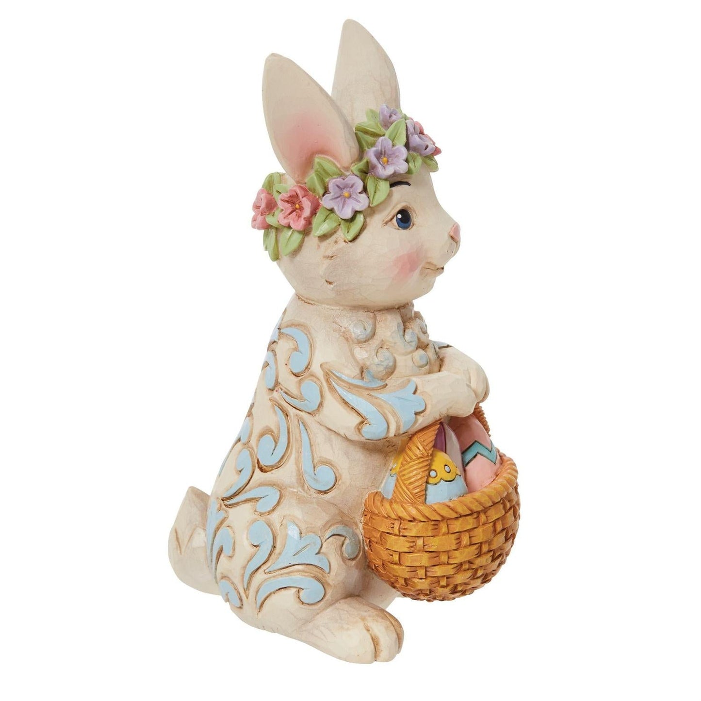 Figurine Pint Bunny avec couronne de fleurs