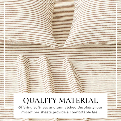 The Striped Microfiber Sheet Set and Soft Finish